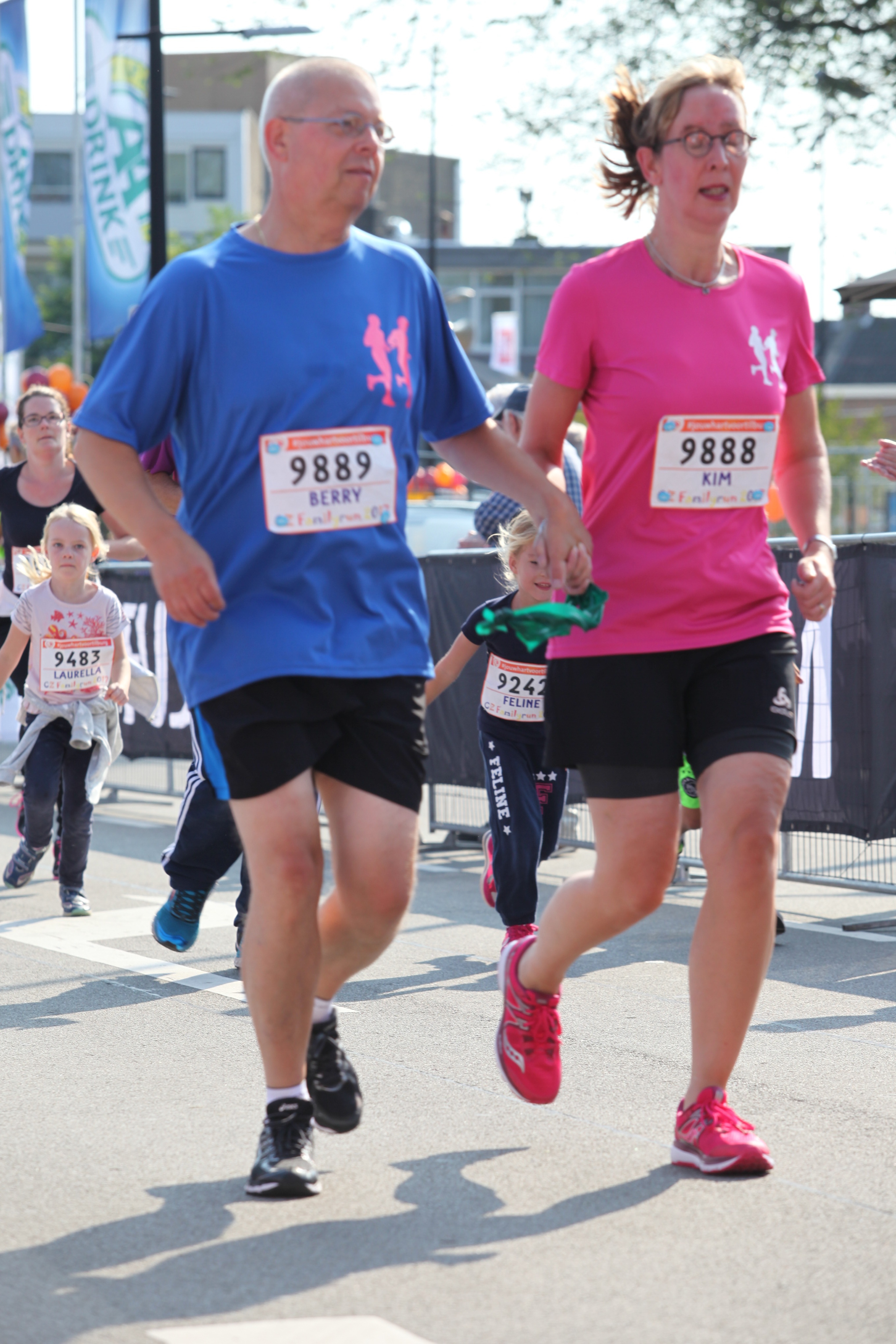 Kim en Berry op weg naar de finish