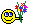 Verliefd mannetje met bloem