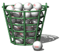 Golfen, golfballs basket